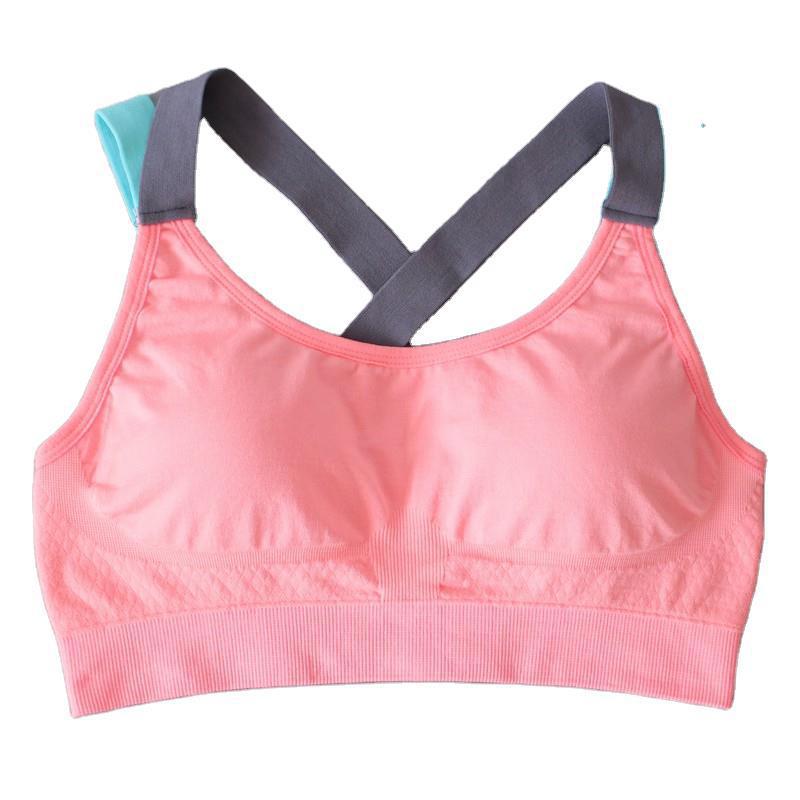 Beautiful Back Cross And Quick-Drying Vest-Style Sports Underwear Women'S No Rims Comfortable Yoga Fitness