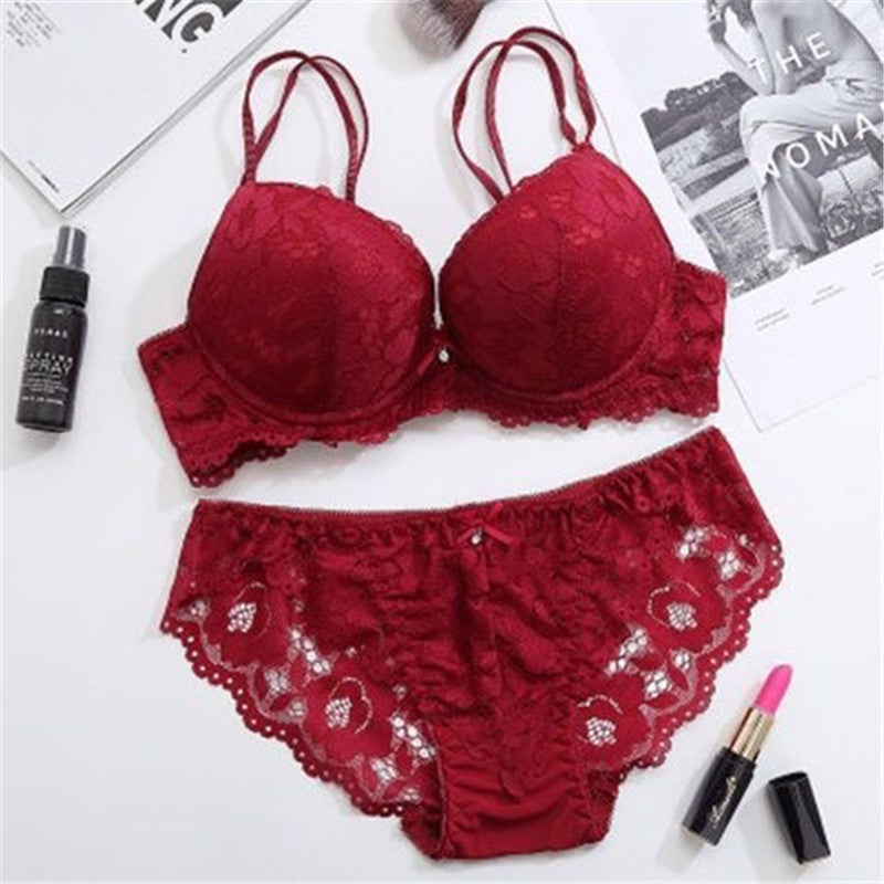 Bra Small Chest Gathered Adjustable Lace Girl Sexy Underwear