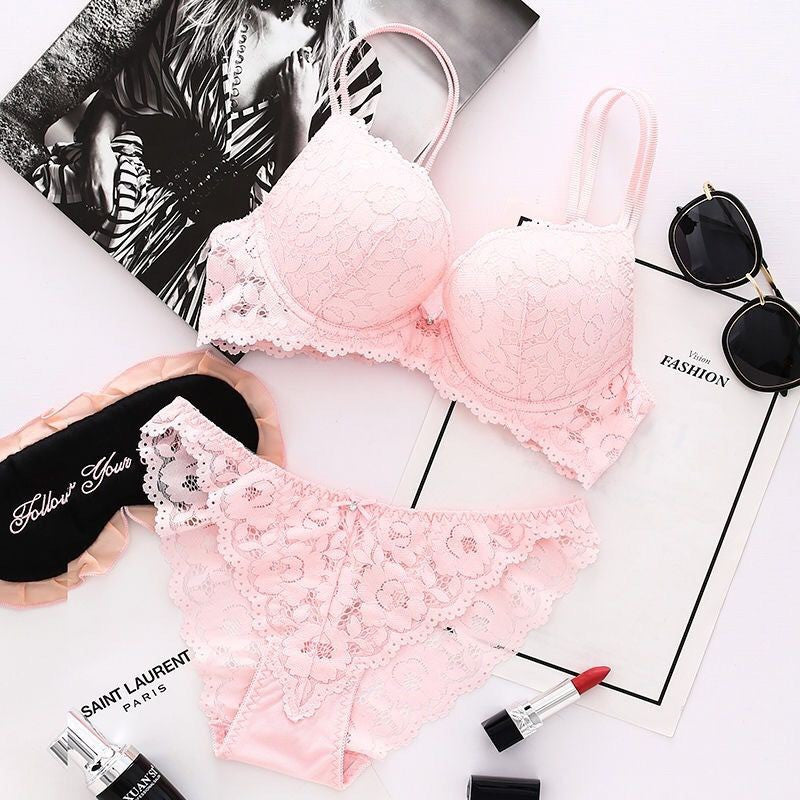 Bra Small Chest Gathered Adjustable Lace Girl Sexy Underwear