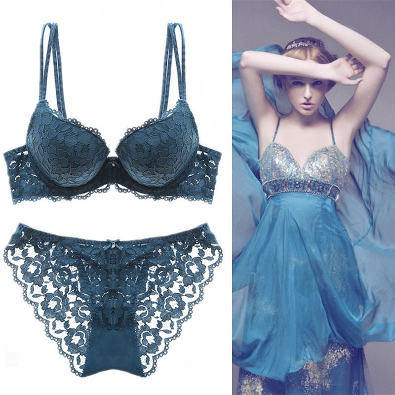 Bra Small Chest Gathered Adjustable Lace Girl Sexy Underwear