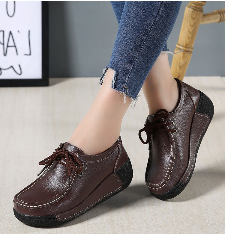 Women's platform shoes with wedge heel