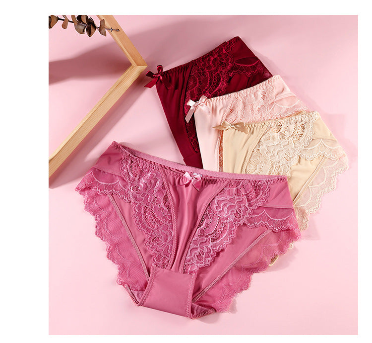 Lace Women's Panties Purified Cotton Crotch