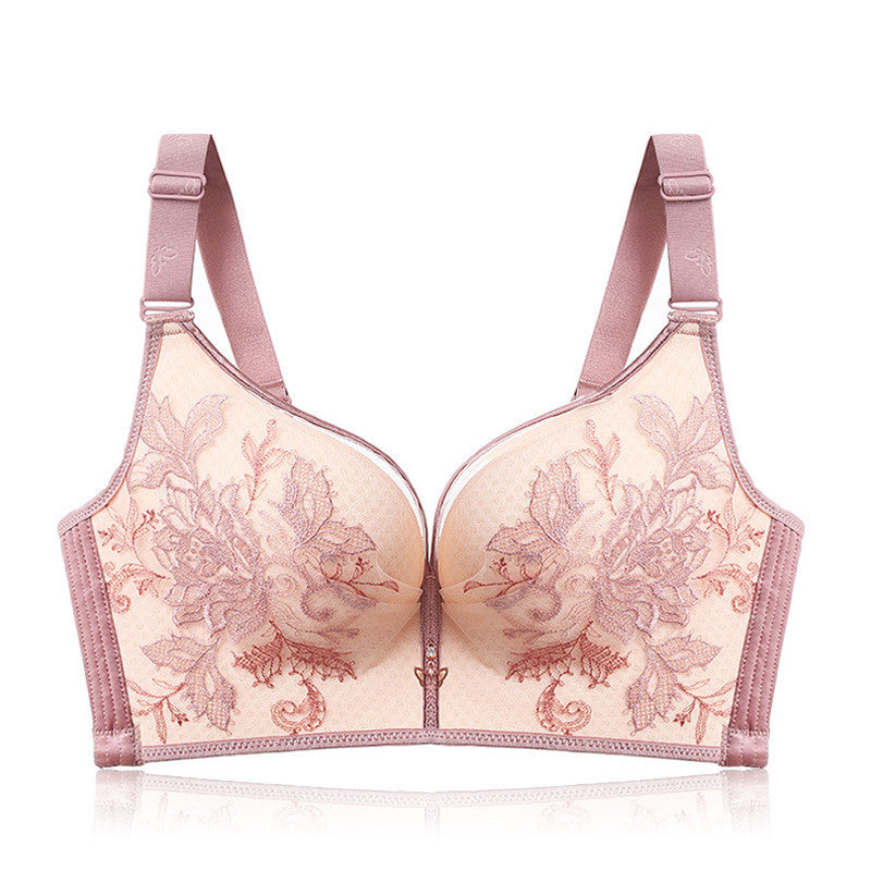 Beautifully embroidered bra without steel ring