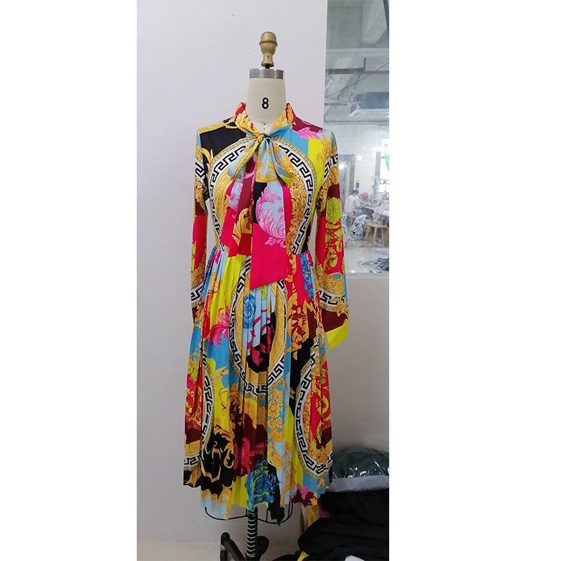 Fashion print plus size dress