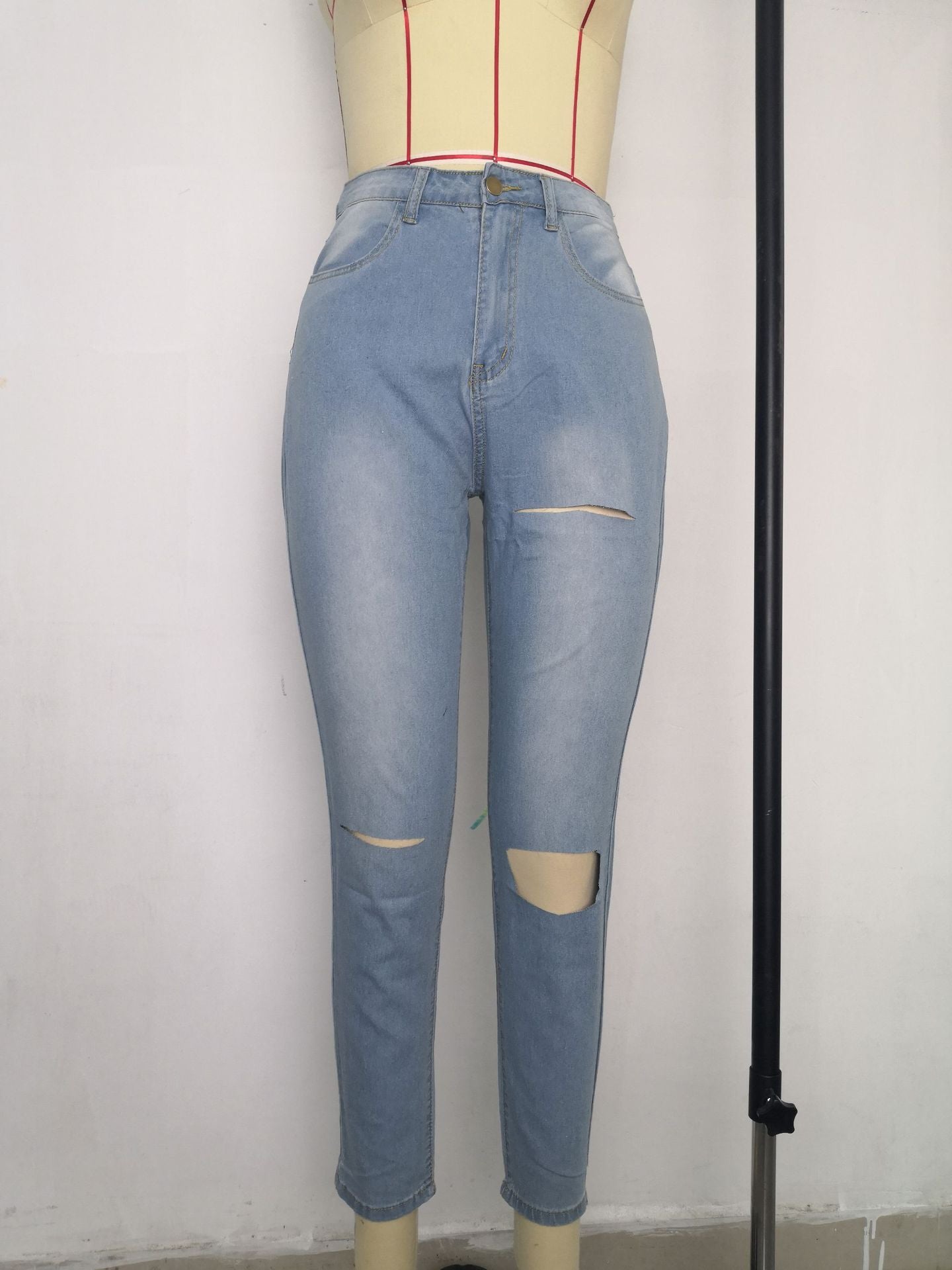 Women's Fashion High Elastic Denim Pencil Pants