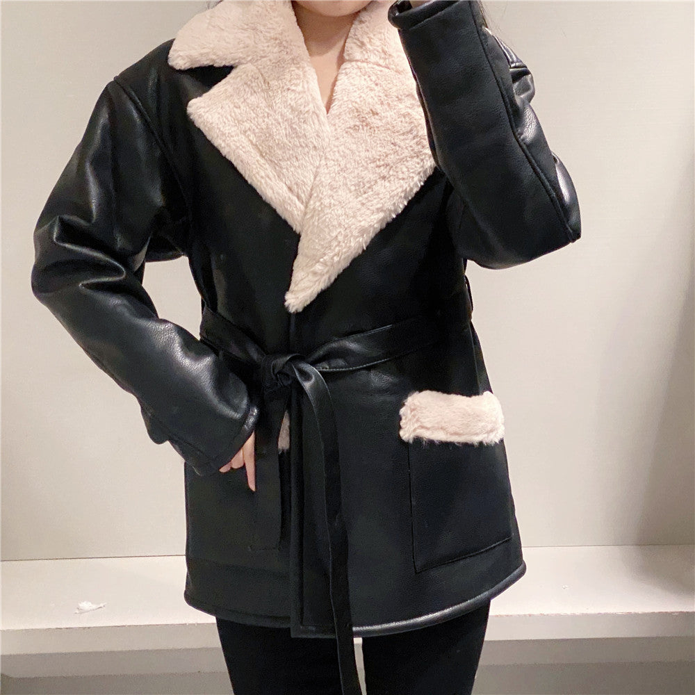 Autumn And Winter All-match Fur Loose Coat Women