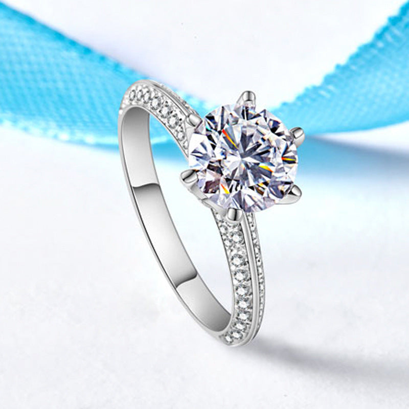 Zircon Women's Diamond Ring with Broken Diamonds