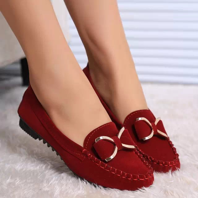 Peas shoes flat shoes bowknot women's shoes