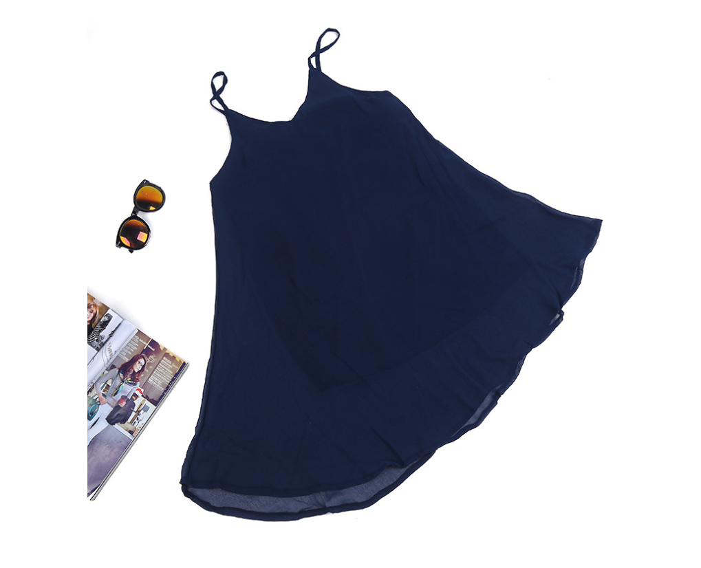 Summer European station new women's dresses Europe and the United States hot low-cut big swing strap short skirt