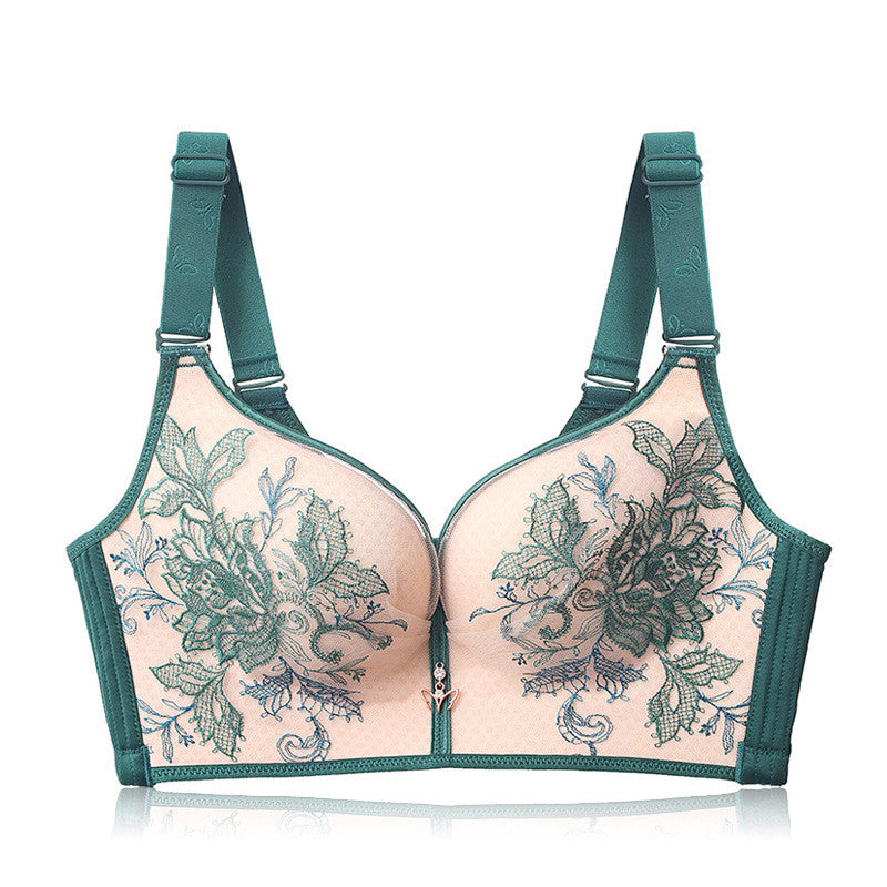 Beautifully embroidered bra without steel ring