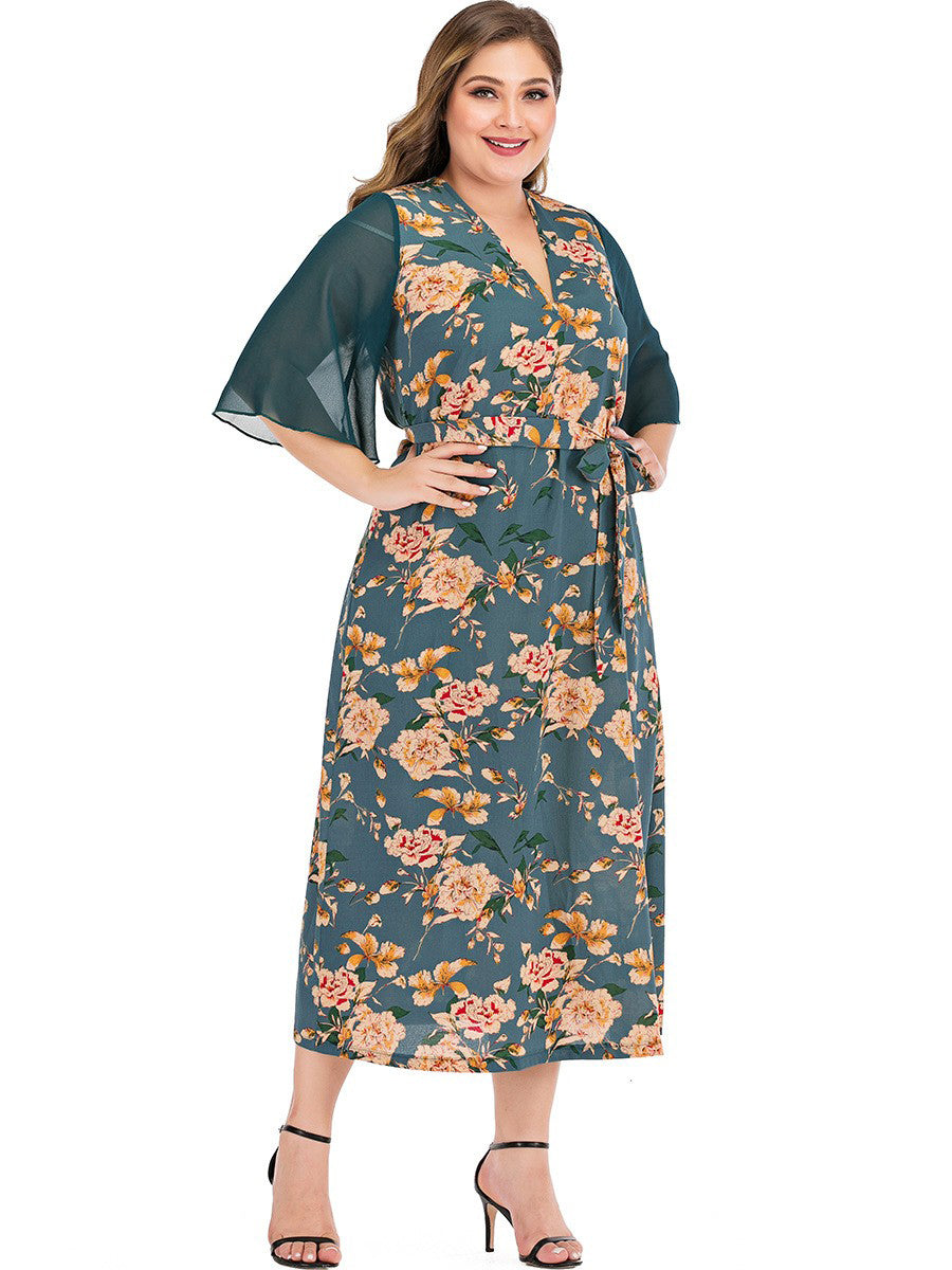 Plus size print dress