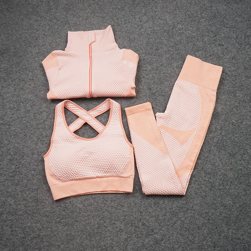 Knitted hip-lifting elastic fitness sports yoga suit