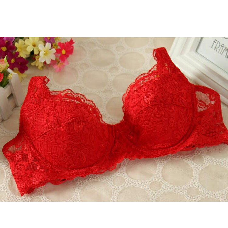 Thin, Breathable And Comfortable Lace Gather Bra Adjustable Bra