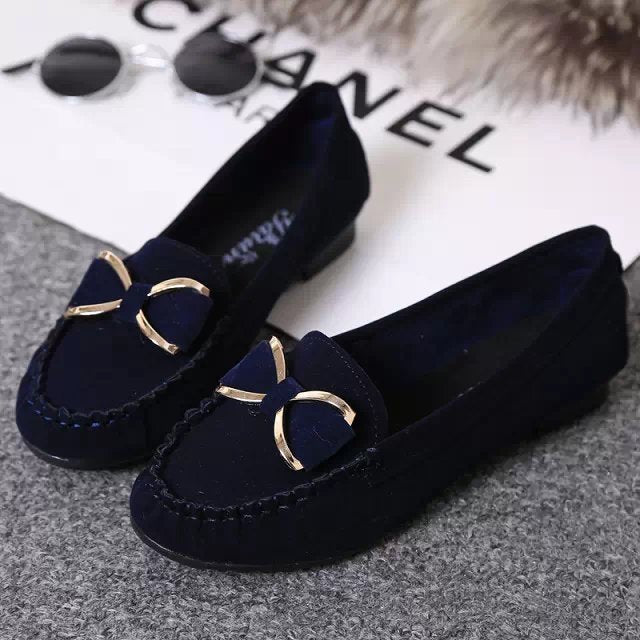 Peas shoes flat shoes bowknot women's shoes