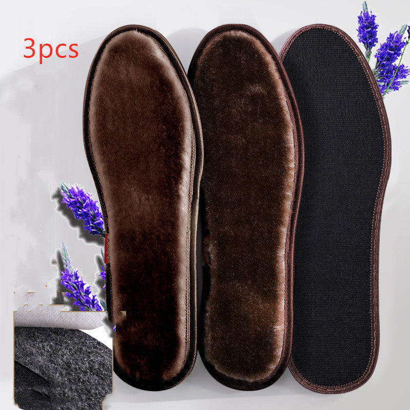 Cold-proof plus velvet wool cotton insole