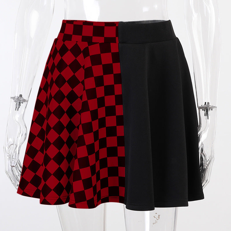 Skirt Gothic Plaid A Line Mini Skirts Harajuku Streetwear