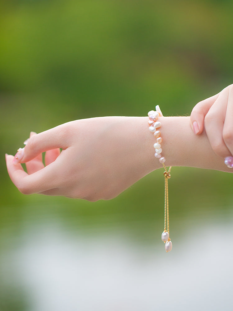 Baroque fancy pearl bracelet