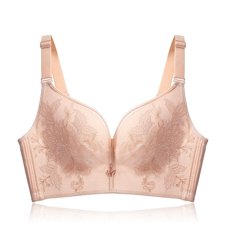 Beautifully embroidered bra without steel ring