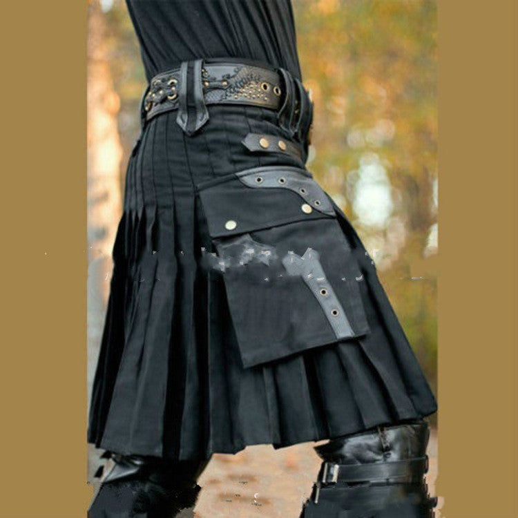 Middle Ages Retro Men's English Skirt Short Skirt