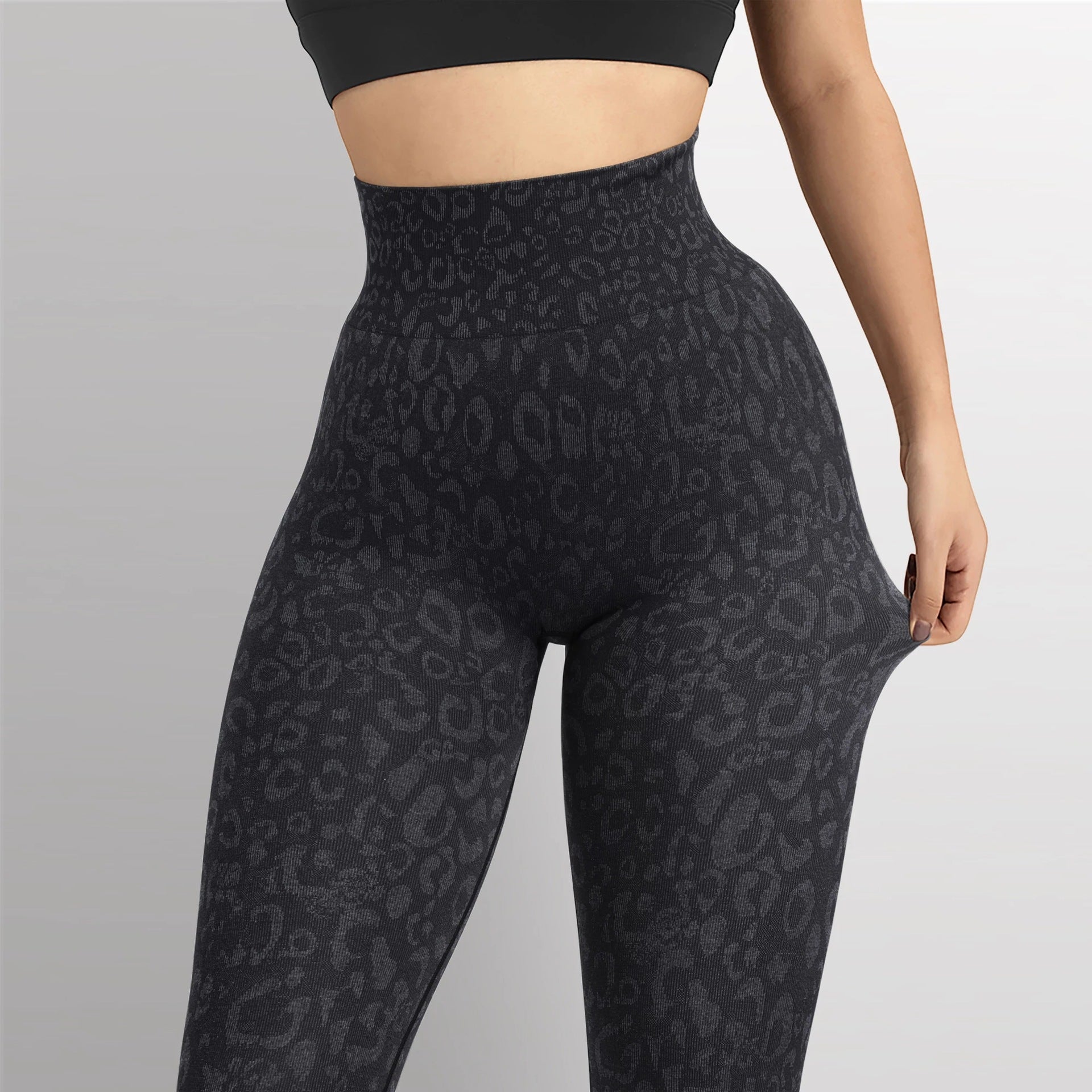 Leopard Snowflake High Waist Yoga Fitness Pants