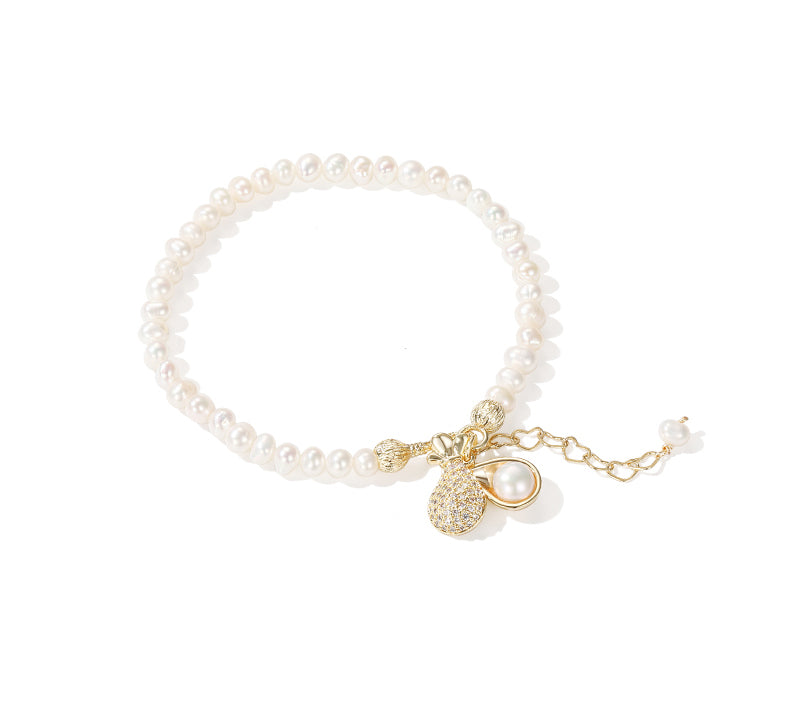 Shaped pearl baroque bracelet