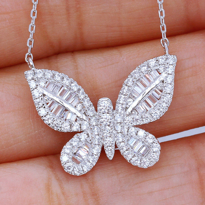 Zircon Butterfly Necklace