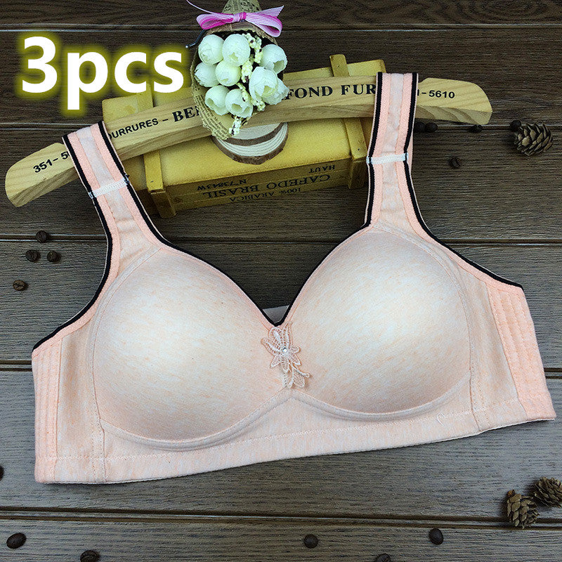 Large Size Bra Cotton No Steel Ring Sports Comfortable Thin Bra Underwear Women