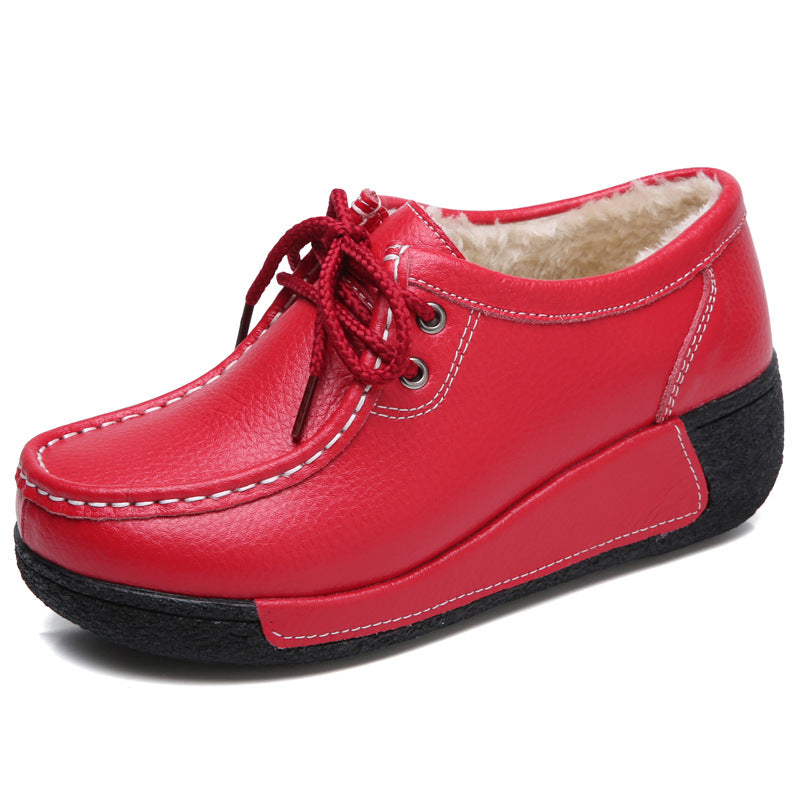 Women's platform shoes with wedge heel