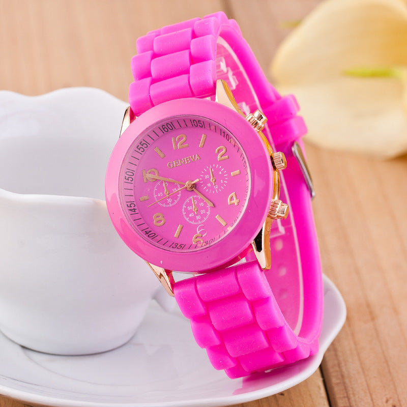 Silicone Couple Watches Trendy Fashion Men's And Women's Quartz Watch