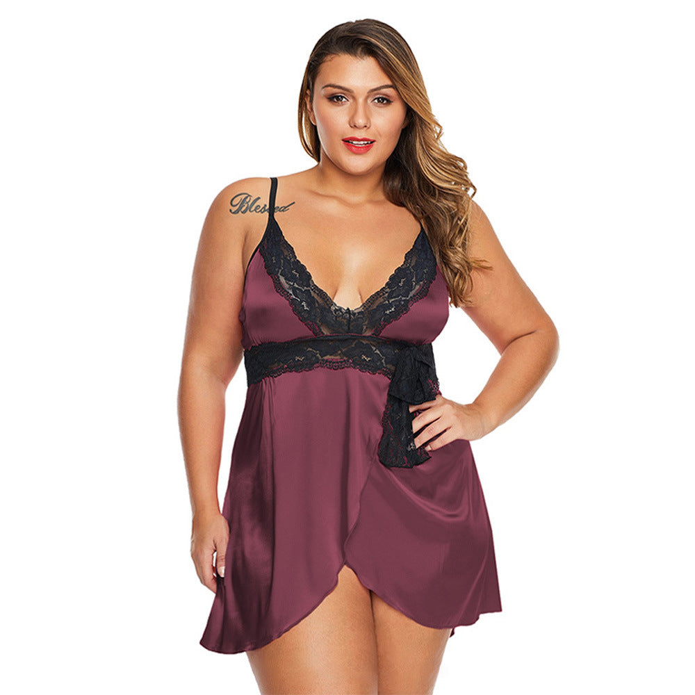 Plus Size Sexy Lingerie Nightwear Women's Lace Lace Pajamas