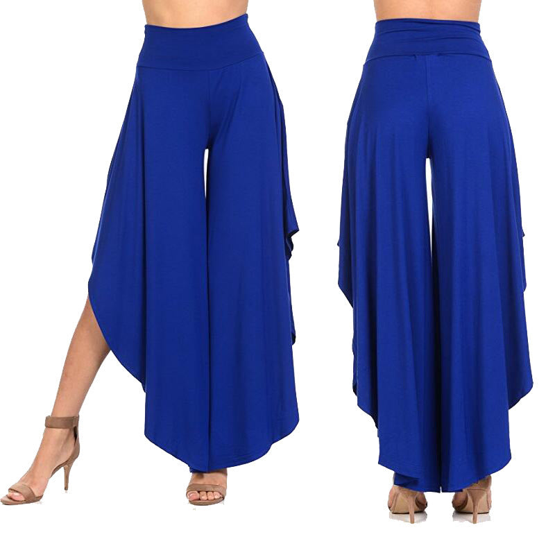 Pantalones acampanados grandes irregulares Pantalones anchos con swing grande Mujer