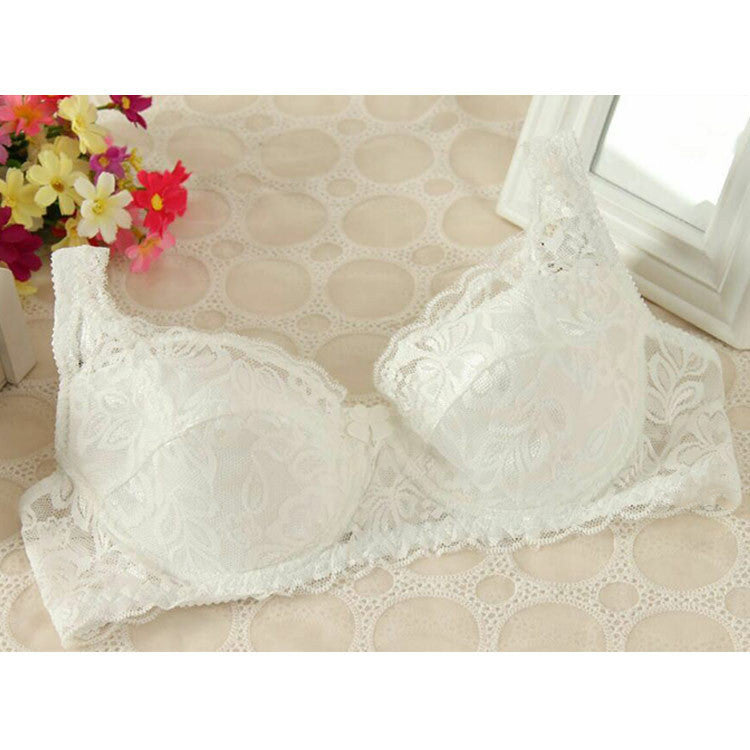 Thin, Breathable And Comfortable Lace Gather Bra Adjustable Bra