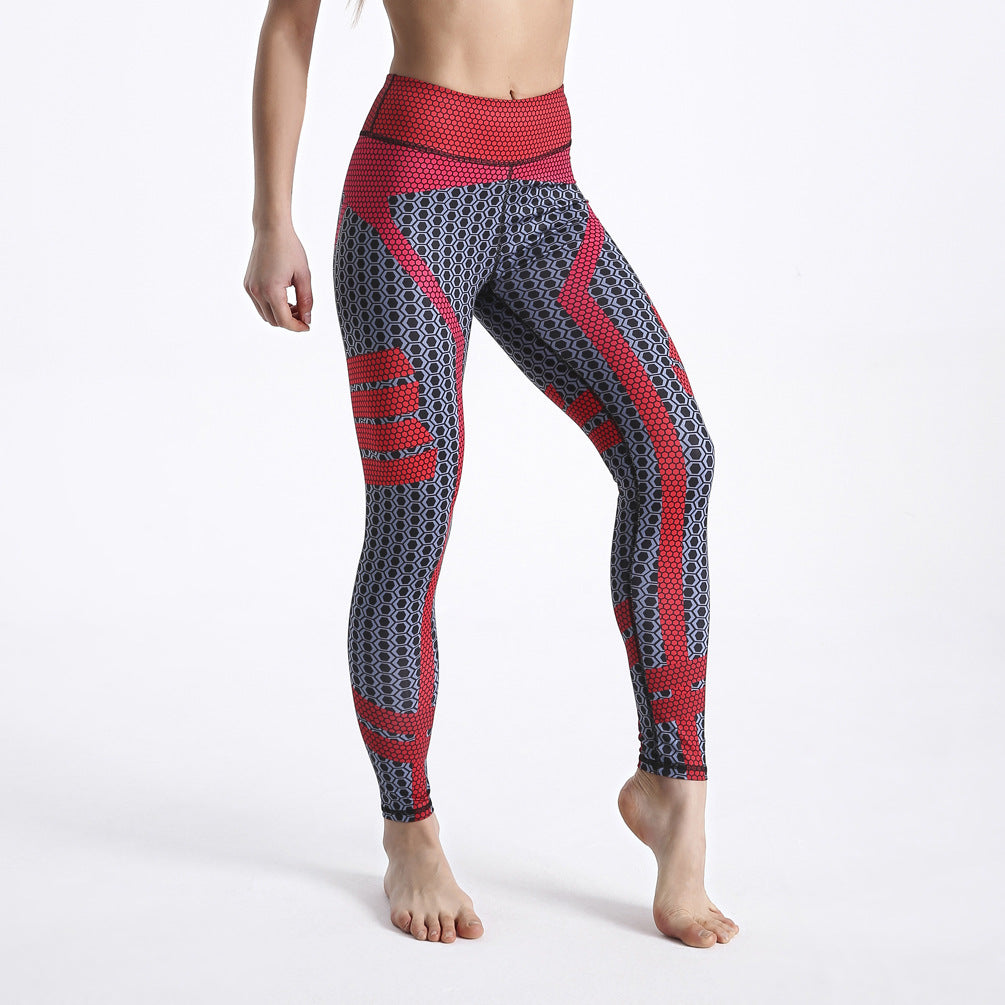 Women's Fitness Pants Printed Slim-fit Yoga Pants