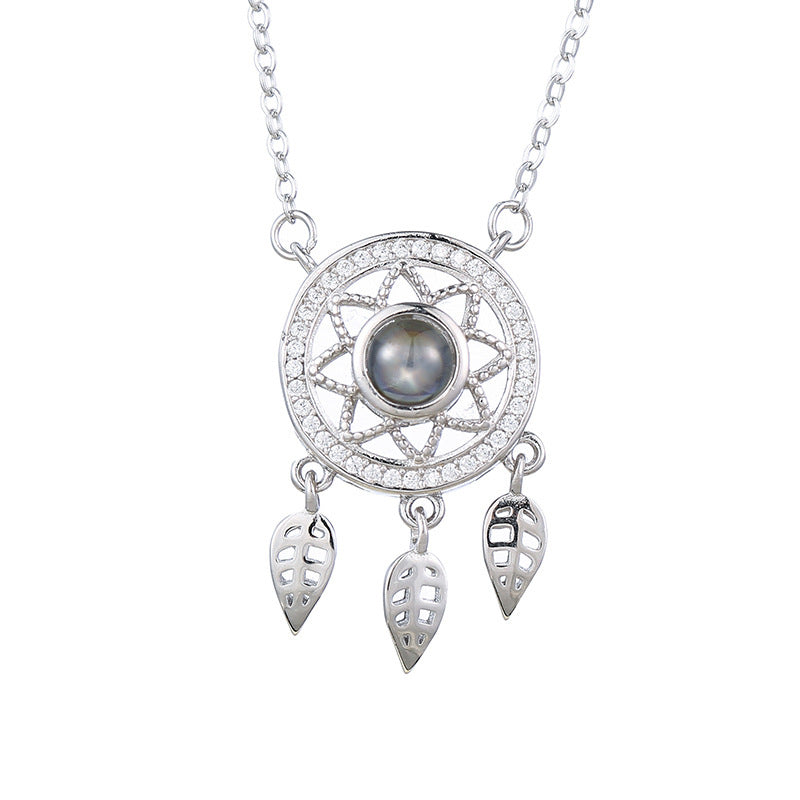 Dreamcatcher Necklace For Memory Of Love Women's 925 Sterling Silver