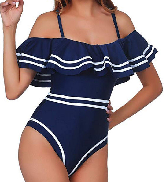 Fashion One-Shoulder One Piece Swimsuit Bikini