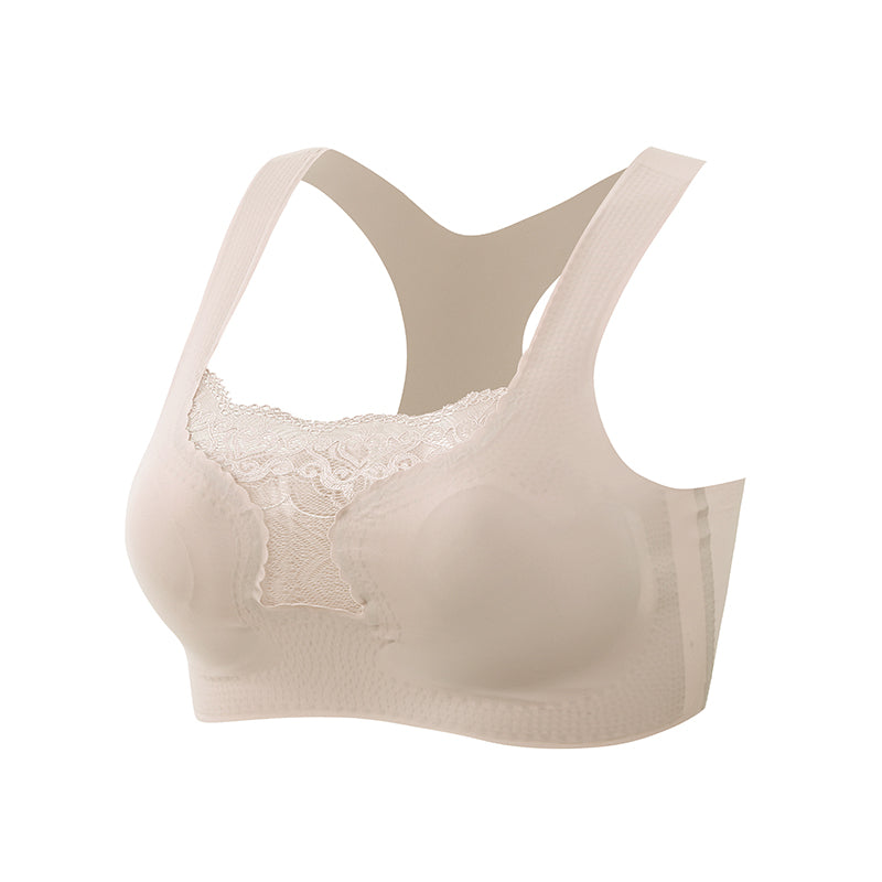 A ribbed, wide-shouldered bra