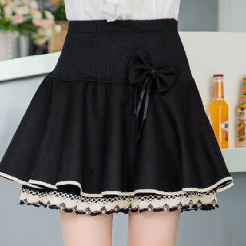 Fine Korean autumn and winter woolen skirt