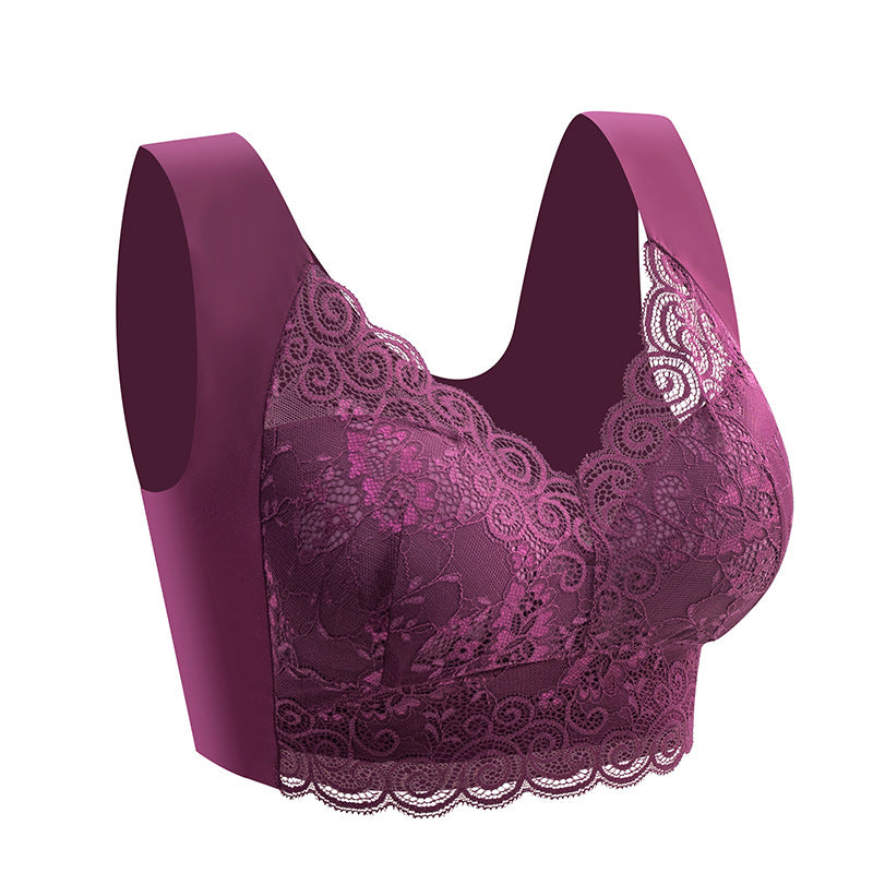 Women's Plus Size Lace Seamless Bra