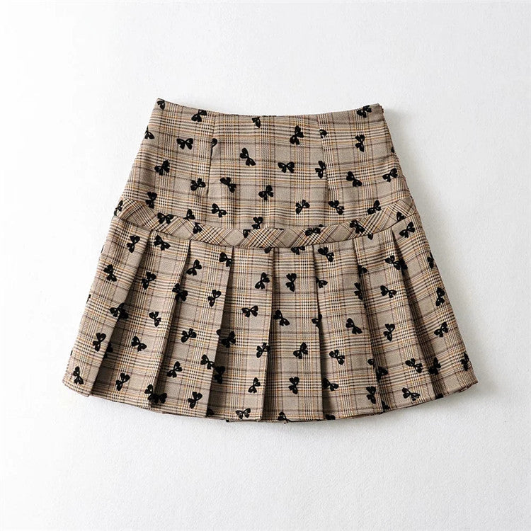 Ladies Fashion Personality High Waist Pleated Skirt