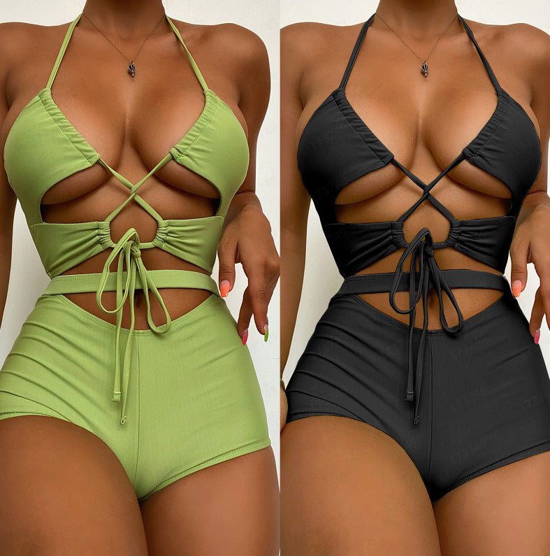 Solid Sexy String Women's Swimsuit