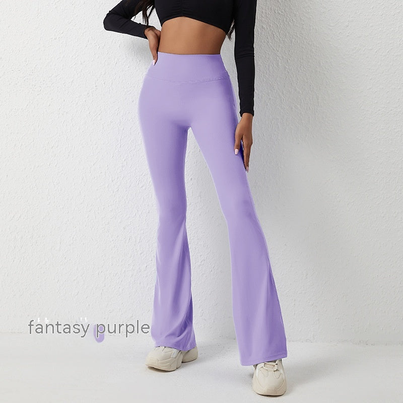 Bell-bottom TrousersWomen's Yoga High Waist Pants Leggings Wide Leg Fitness Pants