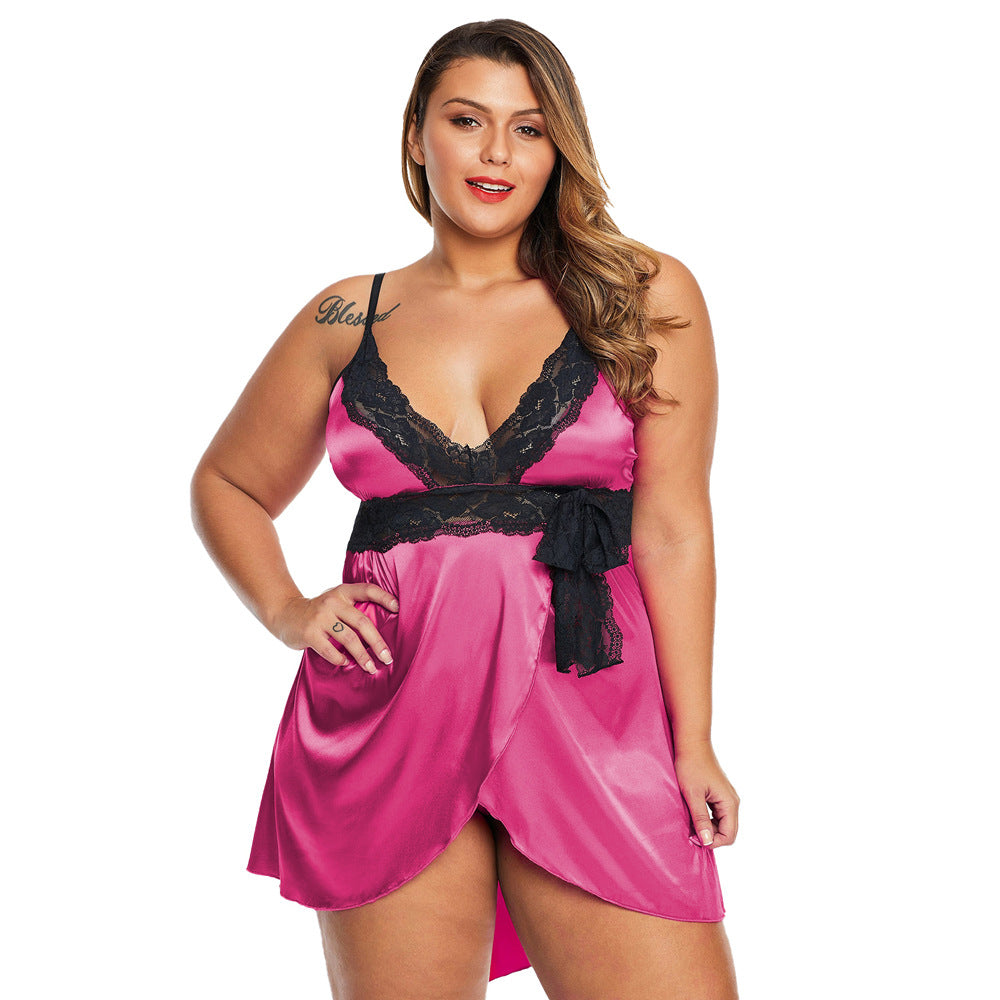 Plus Size Sexy Lingerie Nightwear Women's Lace Lace Pajamas