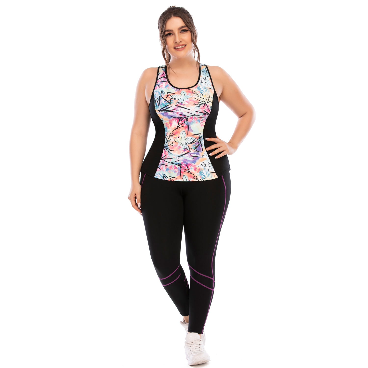 Workout Clothes Suit Plus Size Yoga Clothes Tight-fitting Pants Sports Bra