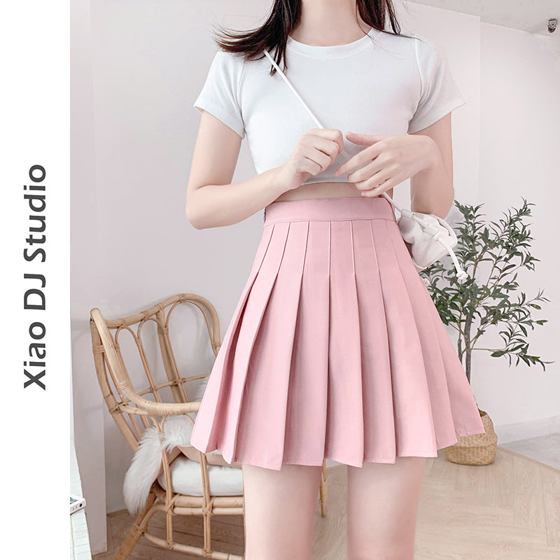 Female Autumn And Winter Student High-waisted A-line Pleated Skirt