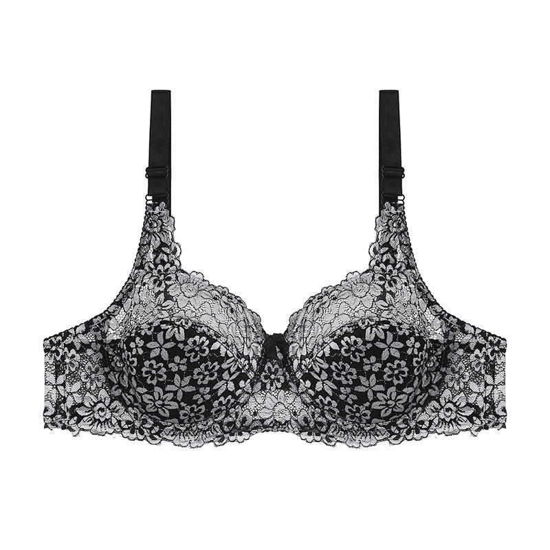 Women's Plus Size Lace Perspective Lingerie Fashion Bra