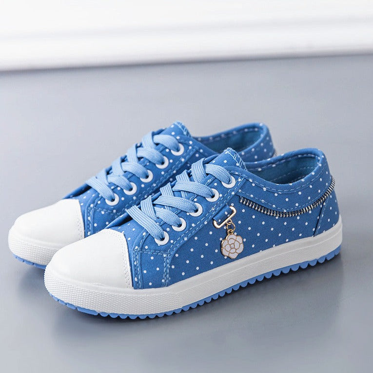 Canvas Shoes Women Korean Style Low-top Casual Shoes Flat Bottom Shoes Women