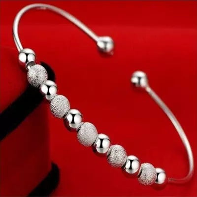 Nine Turns Pearl Female Transport Lucky Silver Bracelet