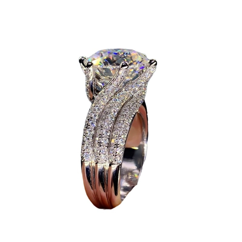 Imitation Mosonite Diamond Women's Ring