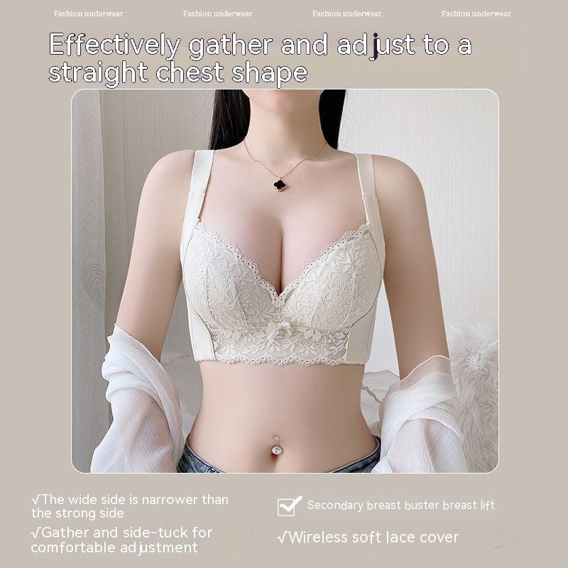 Adjustable Push Up Correction Anti-sagging External Expansion Side Drawing Bra