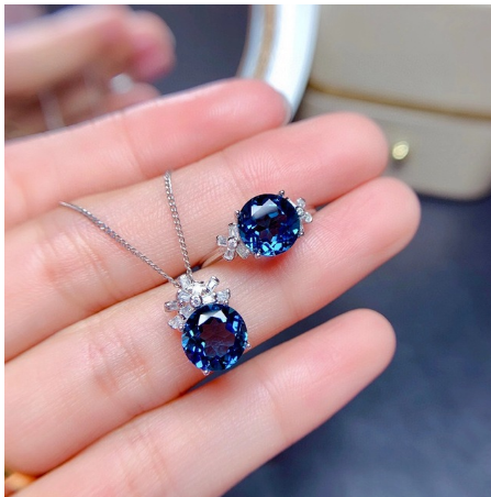 Jewelry Sets For Women London Blue Stones Pendants Necklaces